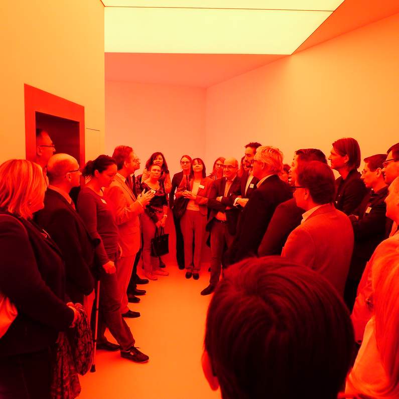 Foto der Projektbesichtigung im Lichtforum Zumtobel am 27. April