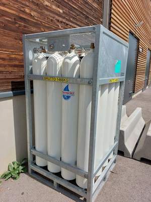 Wasserstoffflaschen aus einem EU-Förderprojekt im Burgenland