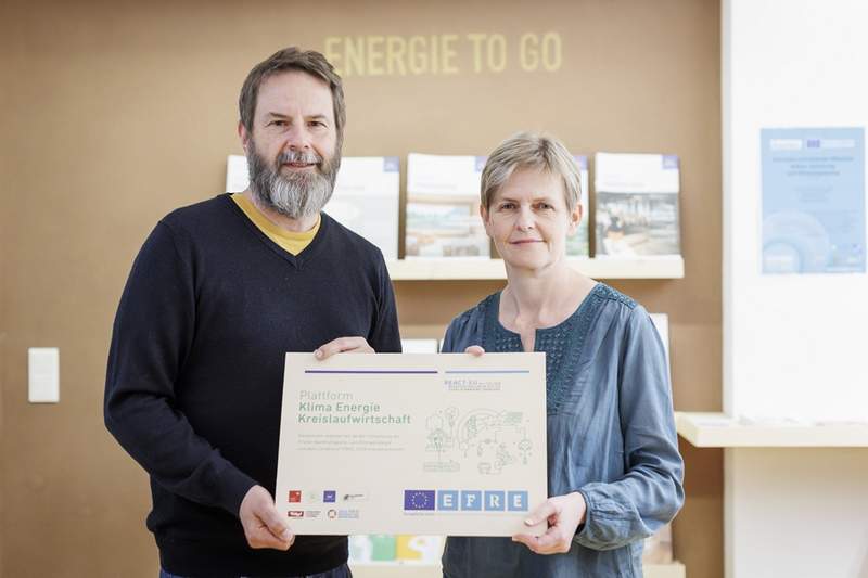 Klaus Meyer und Barbara Erler-Klima sind zwei der drei Projektpartner für die Plattform Klima, Energie und Kreislaufwirtschaft in Tirol, kofinanziert von der EU.