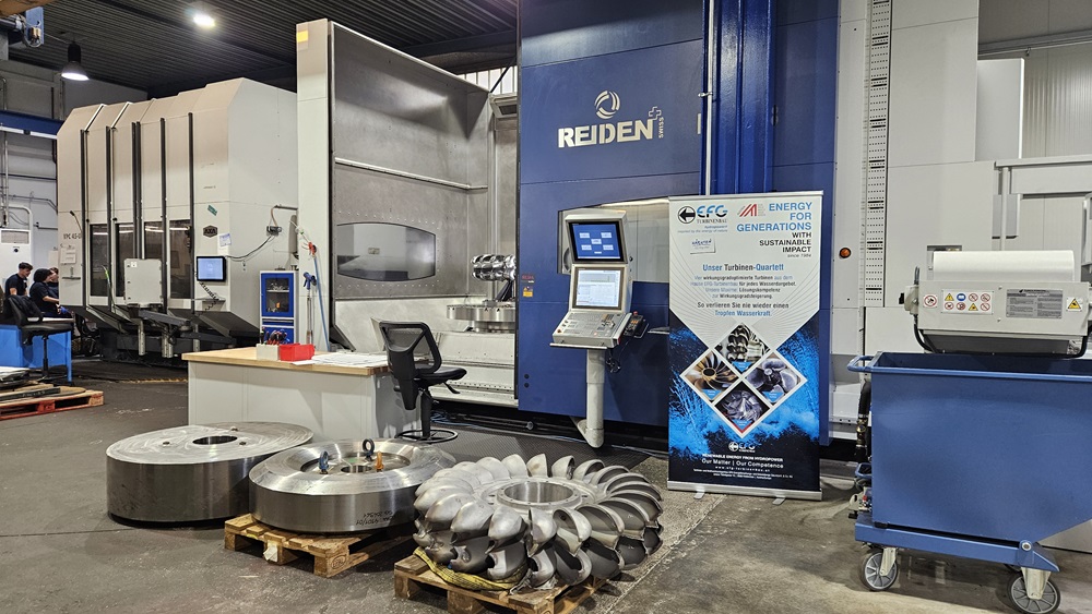 Die hochmoderne CNC-Anlage wurde mit EU-Mitteln kofinanziert und sichert die Wettbewerbsfähigkeit von EFG Turbinenbau.