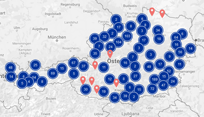 EU geförderte Projekte durch EFRE Förderprogramm, darunter Innovationsförderung, Investitioneförderung, Förderung nachhaltige Investitionen, Förderung Reduktion Treibhausgase, Förderung thermische Gebäudesanierung, KMU-Förderung, Förderung Gemeinden, Förderung Energieeffizienz,  Förderung Ökoinnovationen, Förderung Energieeffizienz,  Forschungsförderung, Förderung von Stadtregionen, Förderung Gemeinden, nachhaltige städtische Entwicklung, nachhaltige ländliche Entwicklung, klimaneutrale Wirtschaft etc.