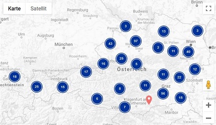 screenshot der Projektlandkarte